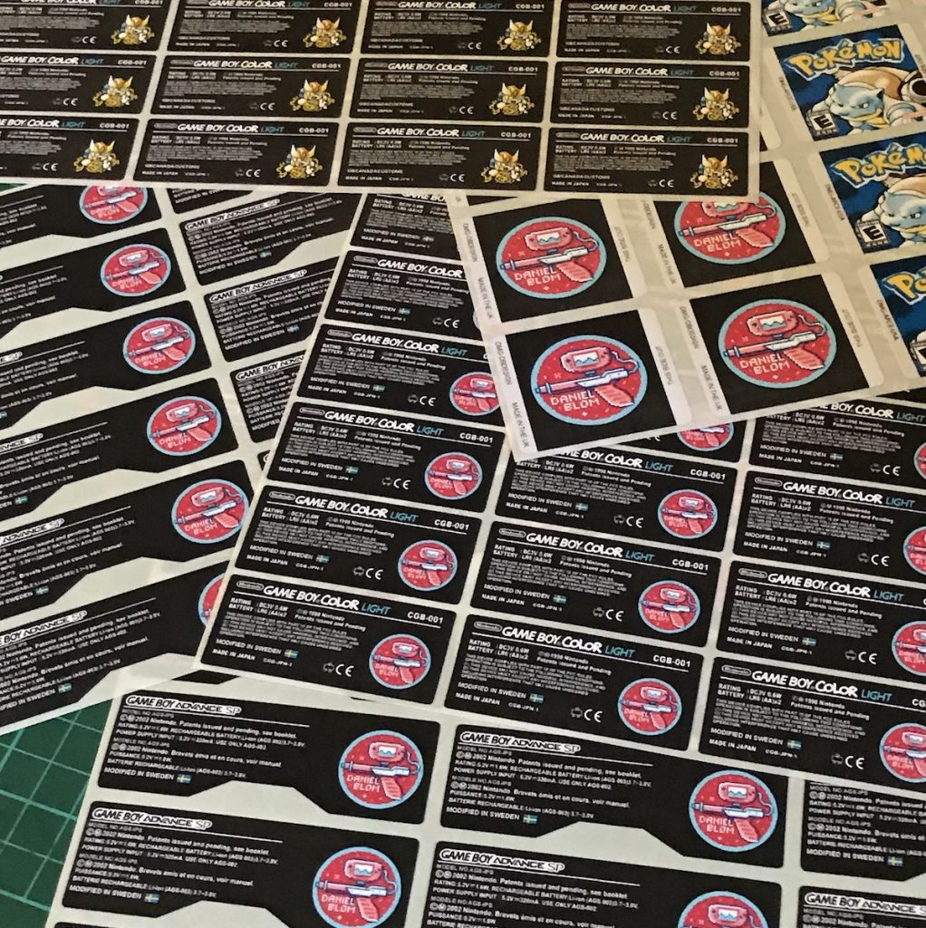 Custom Gameboy Stickers and Labels - Gameduck
