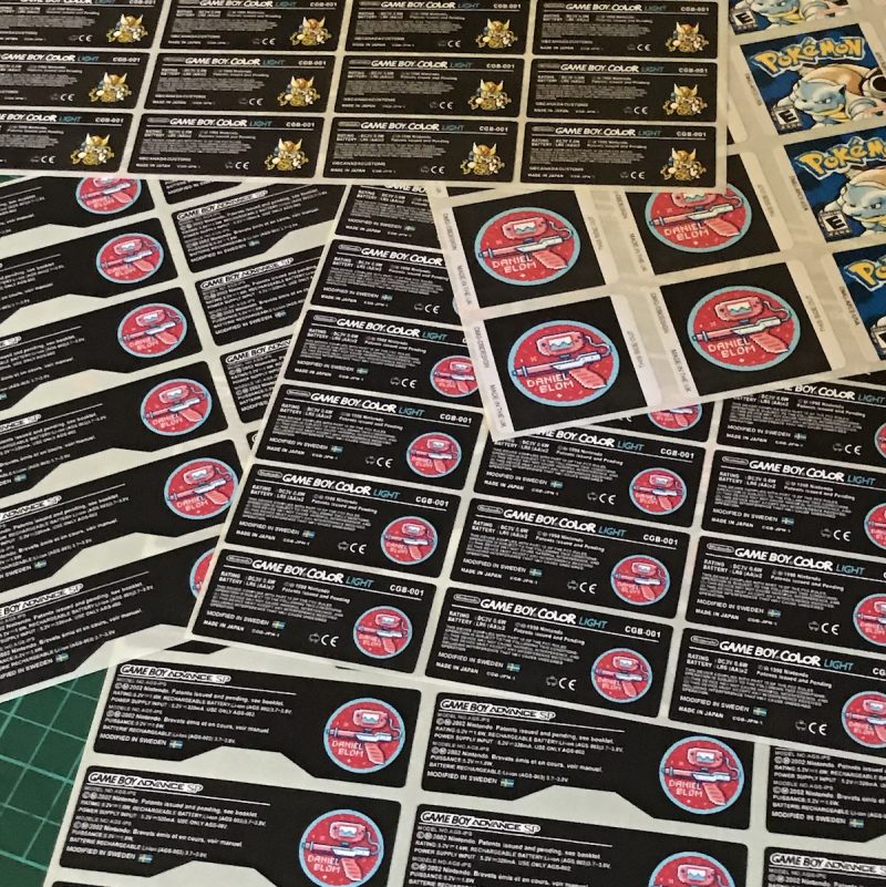 Custom Gameboy Color Sticker Custom Gameboy Stickers and Labels - Gameduck