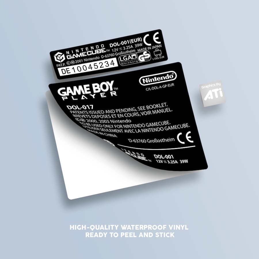 Nintendo gamecube and gameboy player replacement stickers